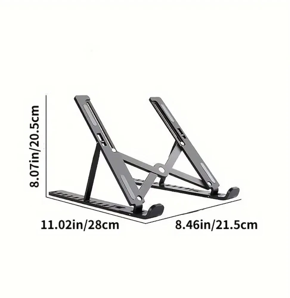 Laptop Stand for Desk Adjustable Laptop Riser ABS+Silicone Foldable Portable ...