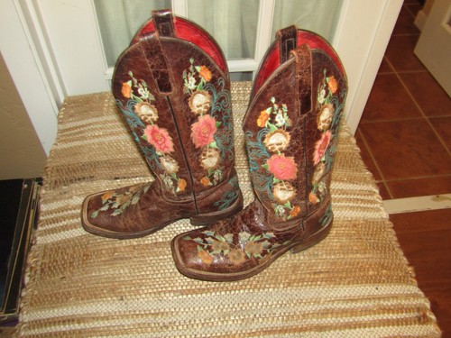 Macie Bean Western Boots M9031 "Never Promised You a Rose Garden" Size 6.5 M - Picture 3 of 16
