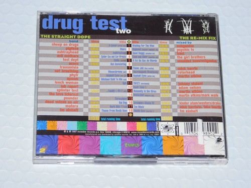 Drug Test, Vol. 2 by Various Artists CD May-1997 2 Discs Invisible Records - Picture 2 of 2
