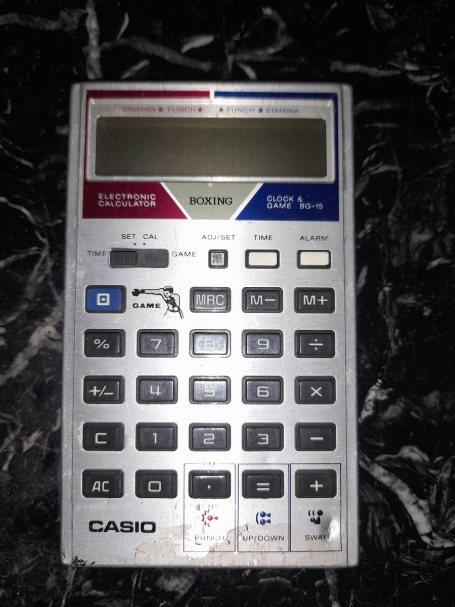 casio カシオ　BG-15T ゲーム付き電卓　boxing ボクシング オモシロ電卓物語 Vol.3 ボクシングゲーム電卓 BG-15｜カシオ