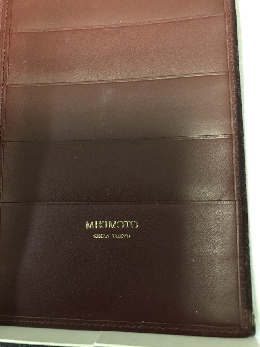 小物 kimoto Vintage NOS Mikimoto Passport Folded Wallet Ginzo Tokyo