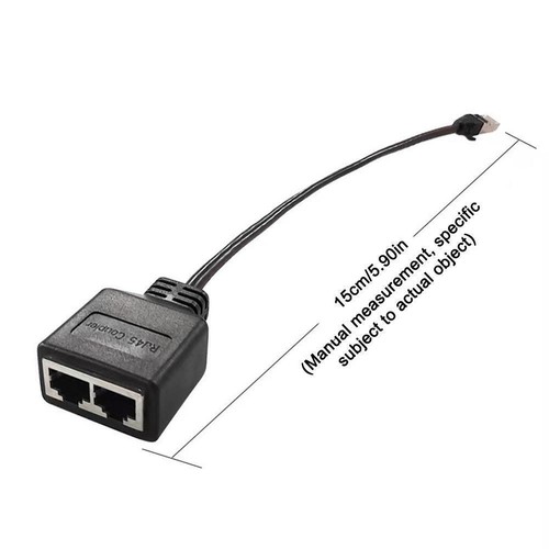 Ethernet Splitter RJ45 1 Male to 2 Female LAN Ethernet Splitters Cable K3 W B1G4 - Photo 7/9