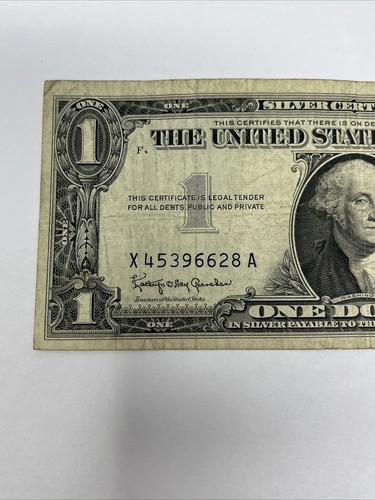 4 Note Lot- (3) 1957 B $1 Silver Certificate (1) 1935 B $1 Silver Certificate X - Picture 9 of 14