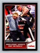 Brock Lesnar Assaults WWE COO Triple H #10 2013 Topps Best of WWE