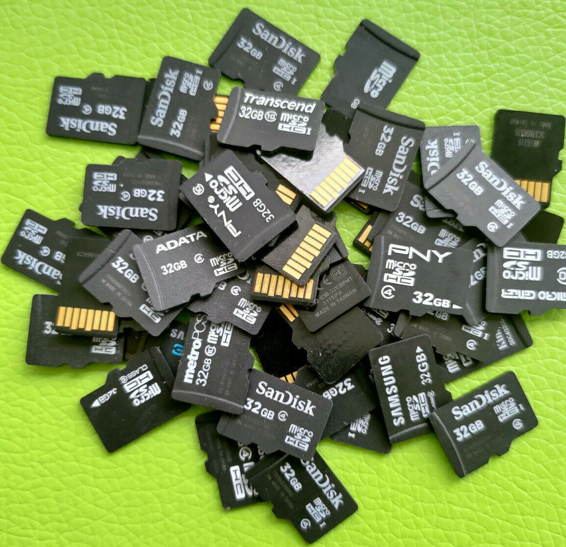 Lot of 5 32Gb micro SD memory cards - mixed brands sandisk samsung etc microsd