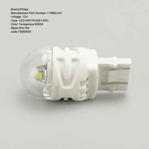 Pour Philips 11066CU31B2 Ultinon Pro3100 LED-WHITE W21/5W 6000K W3x16d - Picture 7 of 14