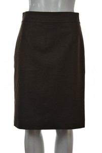 J-Crew-Womens-Skirt-Size-2-Brown-Green-Pencil-Knee-Length-Wool-Wear-to-Work