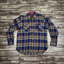 VTG Arrow Sportswear Multicolor Plaid Acrylic Flannel Button Up Shirt Medium