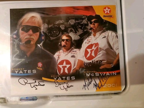 2001 Autographed Photo Of Robert Yates. Doug Yates And Michael McSwain. Havoline - Picture 3 of 3