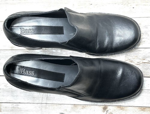 Bass Vintage Black Leather Heels Loafers Women’s Shoes Size 9 US (GALAXY) NEW!! - Picture 9 of 12