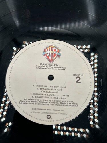 Van Halen II w David Lee Roth Vinyl LP Record Warner Bros. 1979 Original HS 3312 - Imagen 7 de 9