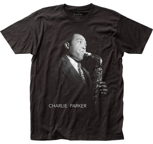 Charlie Parker American Jazz Saxophonist Bebop Soloist Fitted Men's Tee CP01 - Picture 1 of 3