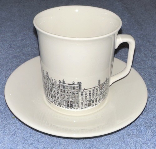 Tazza e piattino vintage Villeroy & Boch Lussemburgo O.Z.Voorburgwal City Scape - Foto 3 di 17
