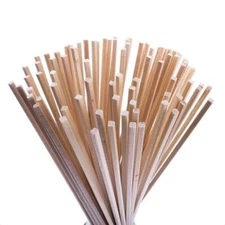 x100 Traditional Candy Floss Sticks 280mm X 3.5mm X 3.5mm Birchwood Food Grade
