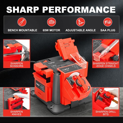 TOPEX 65W Electric Multi Tool Sharpener SAA Drill Bit Knife Scissors Chisel - Picture 2 of 10