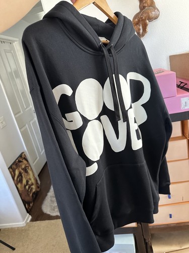 NW Valentino Garavani Logo Hoodie Sweater Good Lover print black XL $1150 - Picture 2 of 15