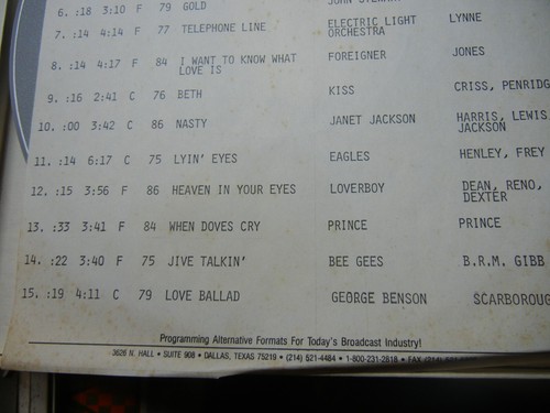 Oldies Vintage Reel to Reel Promo Radio Station Playlist von 1993 - Bild 4 von 5