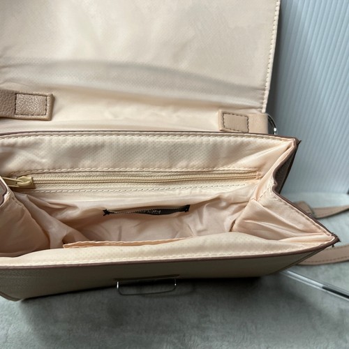Cotton On Handbag Beige Faux Leather Shoulder Strap Lined Small Women Bag - Picture 5 of 17
