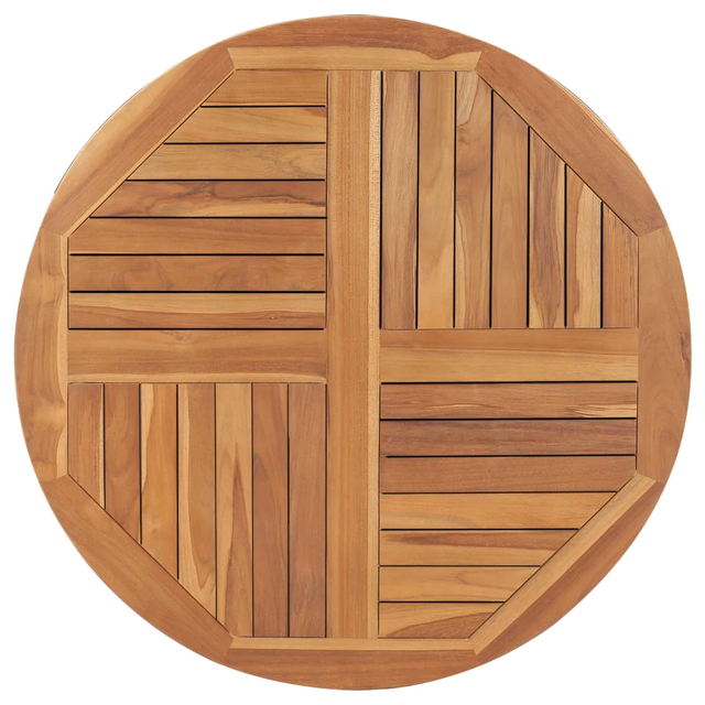 Vidaxl Solid Teak Wood Table Top Round 90cm Wooden Replacement Dining Tops For Vidaxl Solid Teak Wood Table Top Round, Round Dining Table Top Replacement