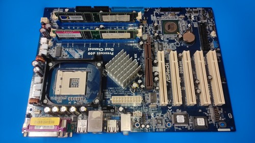 Placa madre ASRock P4V88+ Socket 478 DDR400 doble canal AGP PCI SATA Pentium 4 - Imagen 1 de 9