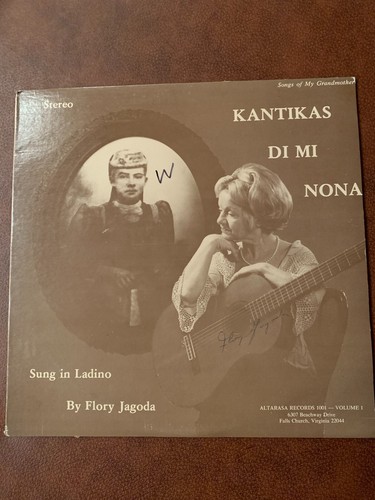 Flory Jagoda- Kantikas Di Mi Nona Ladino 1983 1001 Vinyl 12'' Vintage - Picture 1 of 3