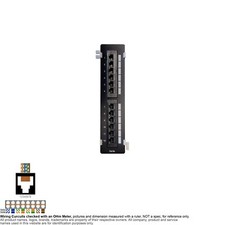 Patch Panel RJ45 8P8C 12-Port C5e B89 Bracket Vertical Wall Mount UL E145249