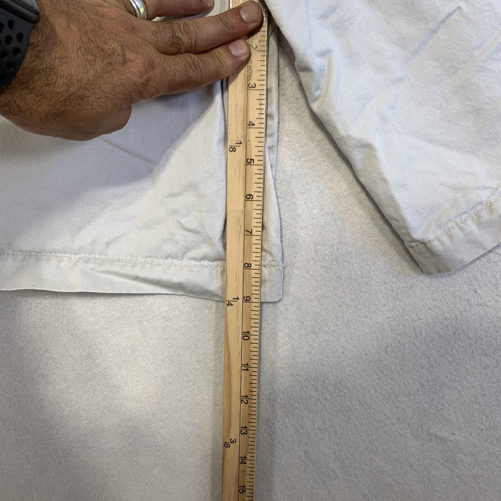 Gap Khakis Chino Shorts Mens 36 Flat Front 10 Inch Inseam Casual 100