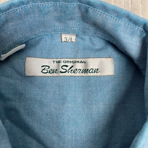 Vtg Ben Sherman Blau Knöpfe Oxford Hemd L 16 Mod Skinhead Suedehead Falten - Bild 8 von 8