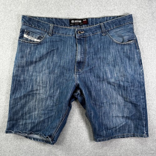 Ecko Unltd Baggy Shorts Blue Men's 42 Faded Denim Medium Wash Pockets - Picture 1 of 14