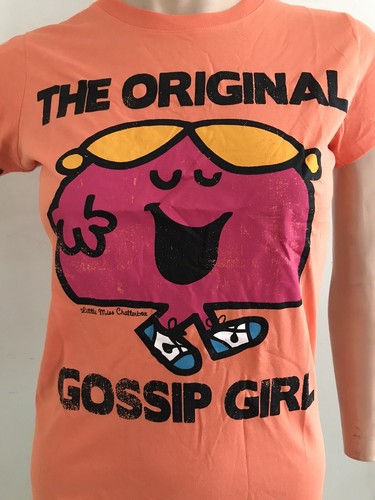 LITTLE MISS CHATTERBOX GOSSIP GIRL COTTON STATEMENT TEE UK 14 EU 42 MEDIUM BNWT - Picture 8 of 12