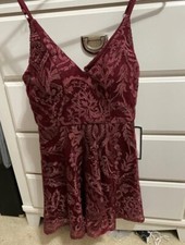 Red Glittery Paisley Design Macy's Dress NWT | Good for Parties, Holiday's, Etc
