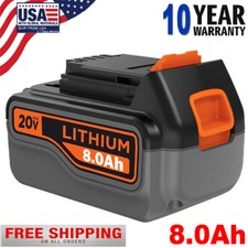 8.0AH For BLACK+DECKER LBXR20 20V LB2X4020 Battery MAX Lithium-ion LBXR2020 NEW