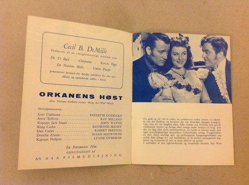 "Reap the Wild Wind" John Wayne Ray Milland 1942 Danish Original Movie Program - Bild 3 von 3