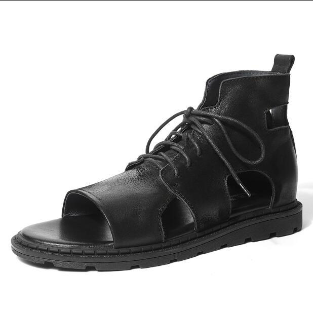 Hollow Mens Sandals High Top Leather Lace Up Sandals Sandals Sandals Flip Flops Roman shoes T401 29c4f8 Hollow Mens Sandals High Top Leather Lace Up Sandals Sandals Sandals Flip Flops Roman shoes T401 29c4f8