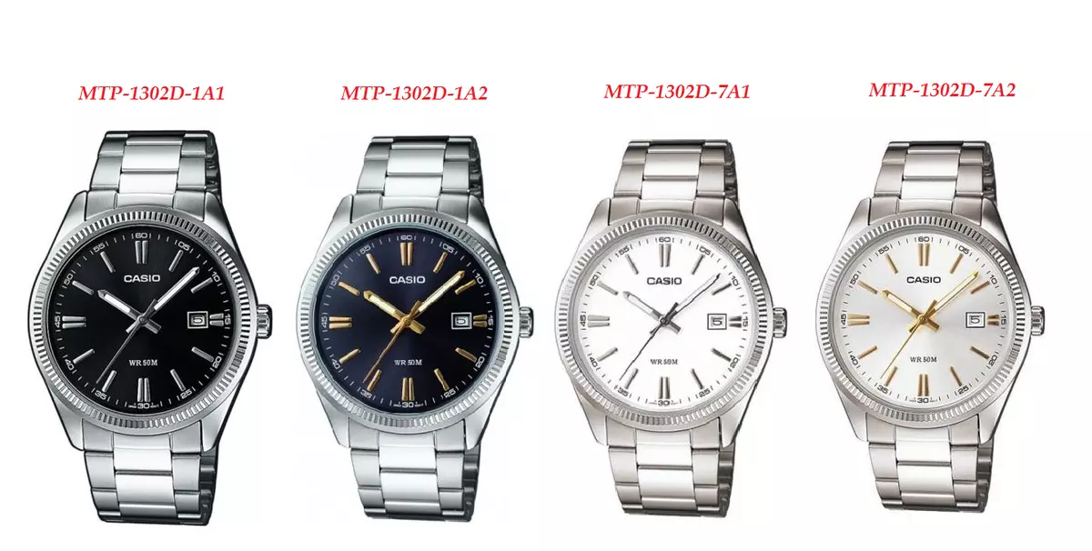 Casio MTP1302D 1A MTP1302D 1A2 MTP1302D 7A1 MTP1302D 7A2 Men s