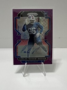 2021 Panini Prizm Carlos Boogie Basham Bills Rookie #436 Purple Power Auto 26/49