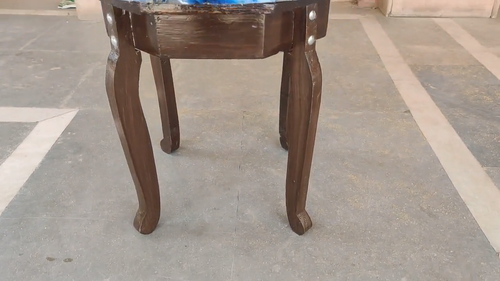 Couchtischplatte aus blauem Achatstein, Tischplatte aus Achat mittig, Wohndeko - Video 1 von 1