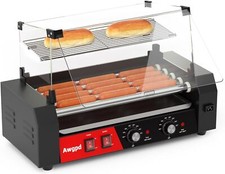 Hot Dog Roller Machine, 12 Hot Dog and 5 Non-Stick Roller, Sausage Grill Cooker