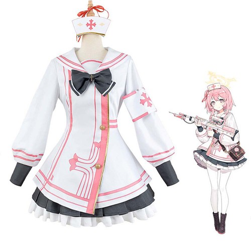 Costume cosplay Sumi Serina archivio blu Lolita infermiera uniforme gonna set completo - Foto 6 di 15