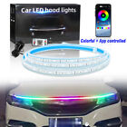 1.8m Car Engine Hood Drl Rgb Led Daytime Running Light Strip Flexible Waterproof