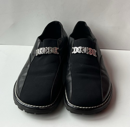 Brighton Hope Scarpe Donna Mocassini Nero con Fascia Charm Taglia 7,5 W - Foto 2 di 8