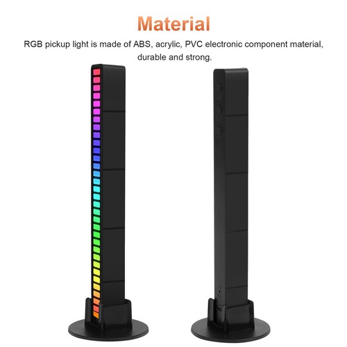 2Pcs RGB LED Car Atmosphere Strip Light Bar USB Music Sound Control Rhythm Lamp - Bild 6 von 14