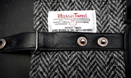 Harris Tweed Wool & Leather Gloves Black & Gray Womens Medium Excellent Cond - Picture 5 of 7