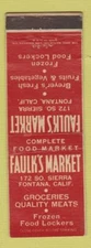 Matchbook Cover - Faulk's Market Fontana CA Grocery