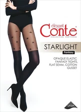 Conte STARLIGHT Tights – Faux Knee Socks & Stars Pattern Pantyhose