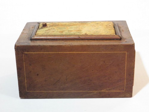 Antique Pin Cushion Wood Sewing Box w/ Opening Mechanism - Picture 2 of 12