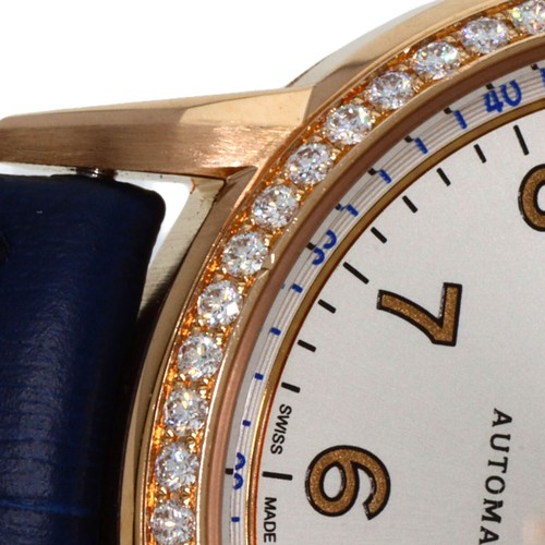 TIFFANY&Co. Round Face Bezel Diamond Watches CT60 K18 Pink Gold/Leather mens - Picture 21 of 24