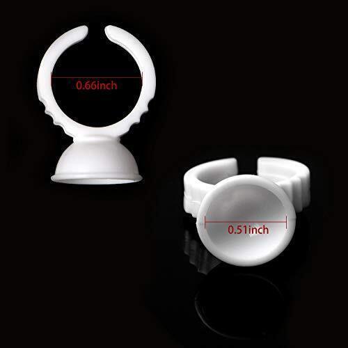 300PCS Tattoo Rings Cups Disposable Glue Holder Plastic Tattoo Ink Pigment Ring - Picture 5 of 6