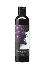 Earthly Body Edible Massage Oil Gushing Grape Flavored - 8 oz