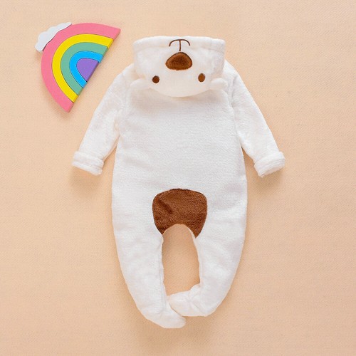 Newborn Baby Romper Jumpsuit Boy Girl Kids Bear Hooded Bodysuit Clothes Outfits - Picture 4 of 13